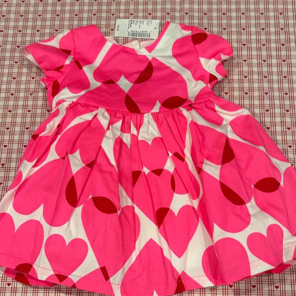 The Children's Place Pink and Red Heart Dress